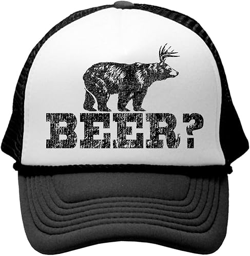 Miniatura 3 de Retro DEER BEER BEAR - divertida broma de fiesta - Gorra de camionero estilo retro vintage