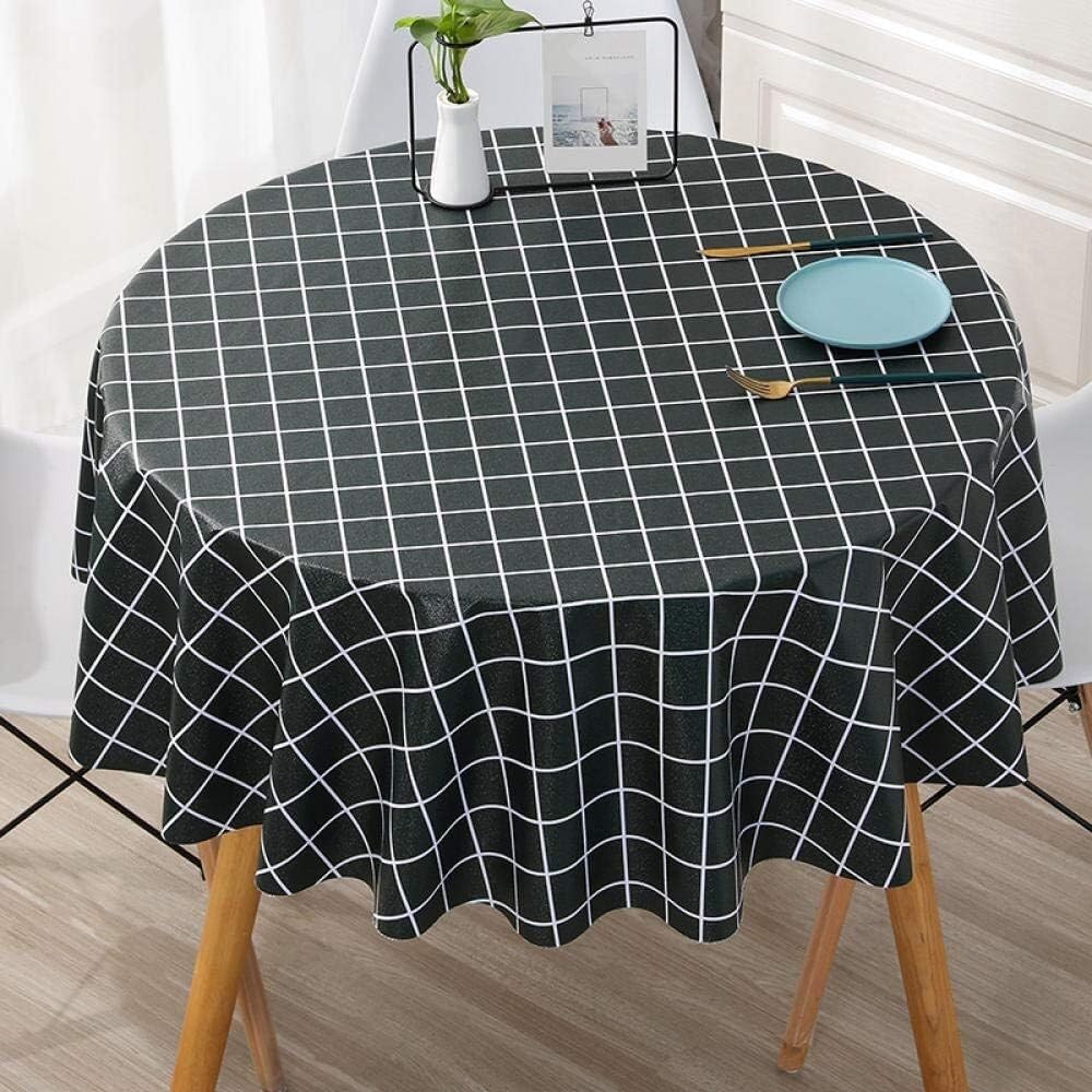 Nappe ronde en plastique épais anti-tache 180cm pour grand salon