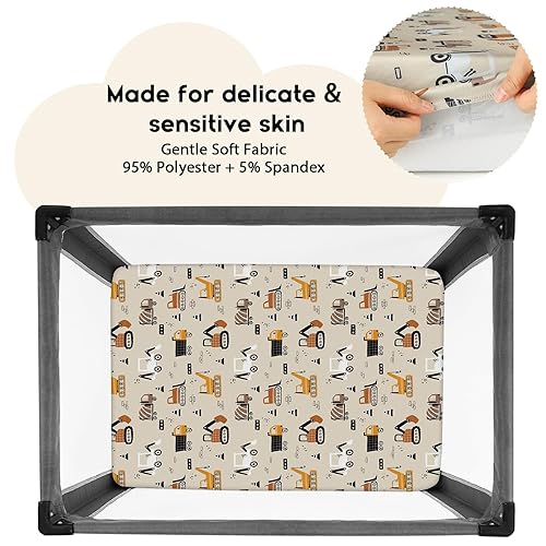 Miniatura 56 de Yoofoss Sábanas para cuna de bebé para niños y niñas, paquete de 2 sábanas bajeras para cuna estándar y colchón de niño pequeño, sábana de Panda