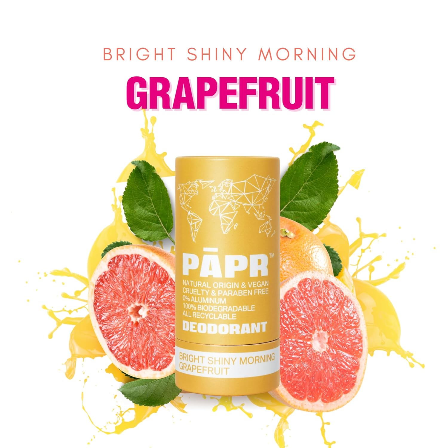 PAPR - Nature Powered, Clinically Proven, All Natural Deodorant in Zero Waste Paper Packaging (Bright Shiny Morning) - Image 4