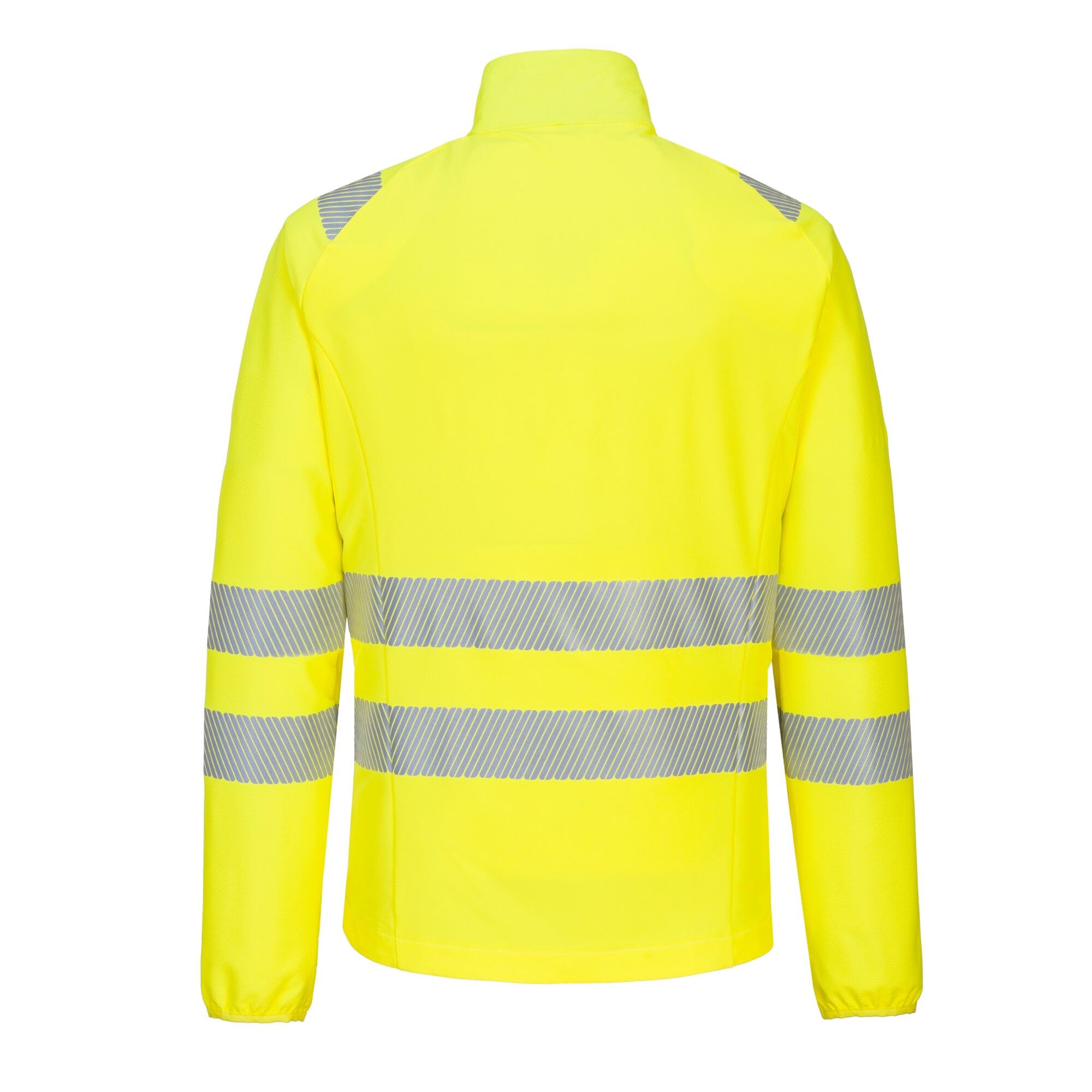 Giacca alta visibilità traspirante, modello Stretch dinamico DX4, 92% poliestere - 8% Elastan 210 gr, omologata EN ISO 20471, colore giallo/nero