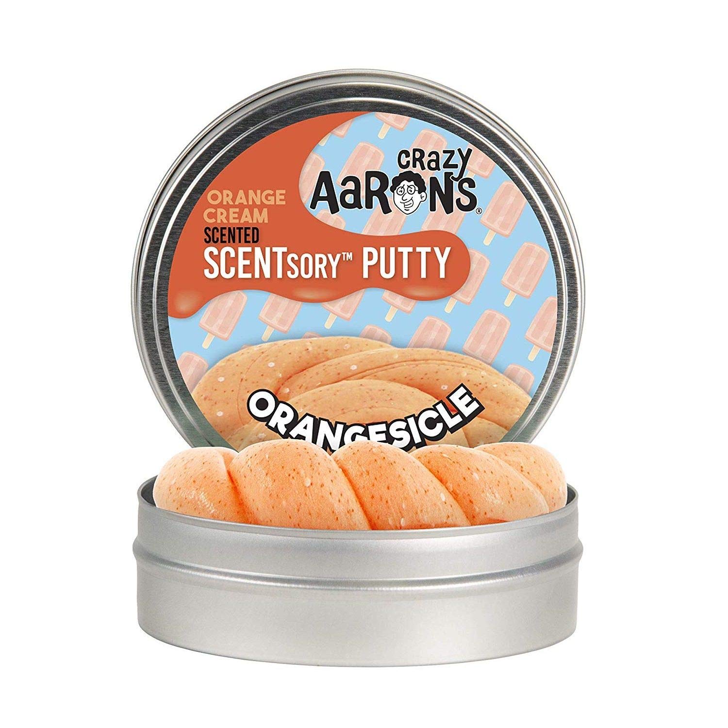 Crazy Aaron's Thinking Putty(r) - Orangesicle - Sensory Putty for Kids and Grown ups - Creative and Endless Fun, Stress Relief Therapy Toys, Never Dries Out - Made in USA