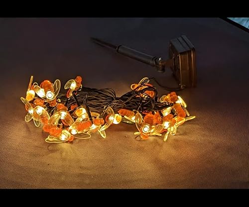 Miniatura 5 de Luces solares de abejas  60 luces LED solares de abejas para exteriores, impermeables, paquete de 2 unidades de 27.5 pies de decoración de abejas de