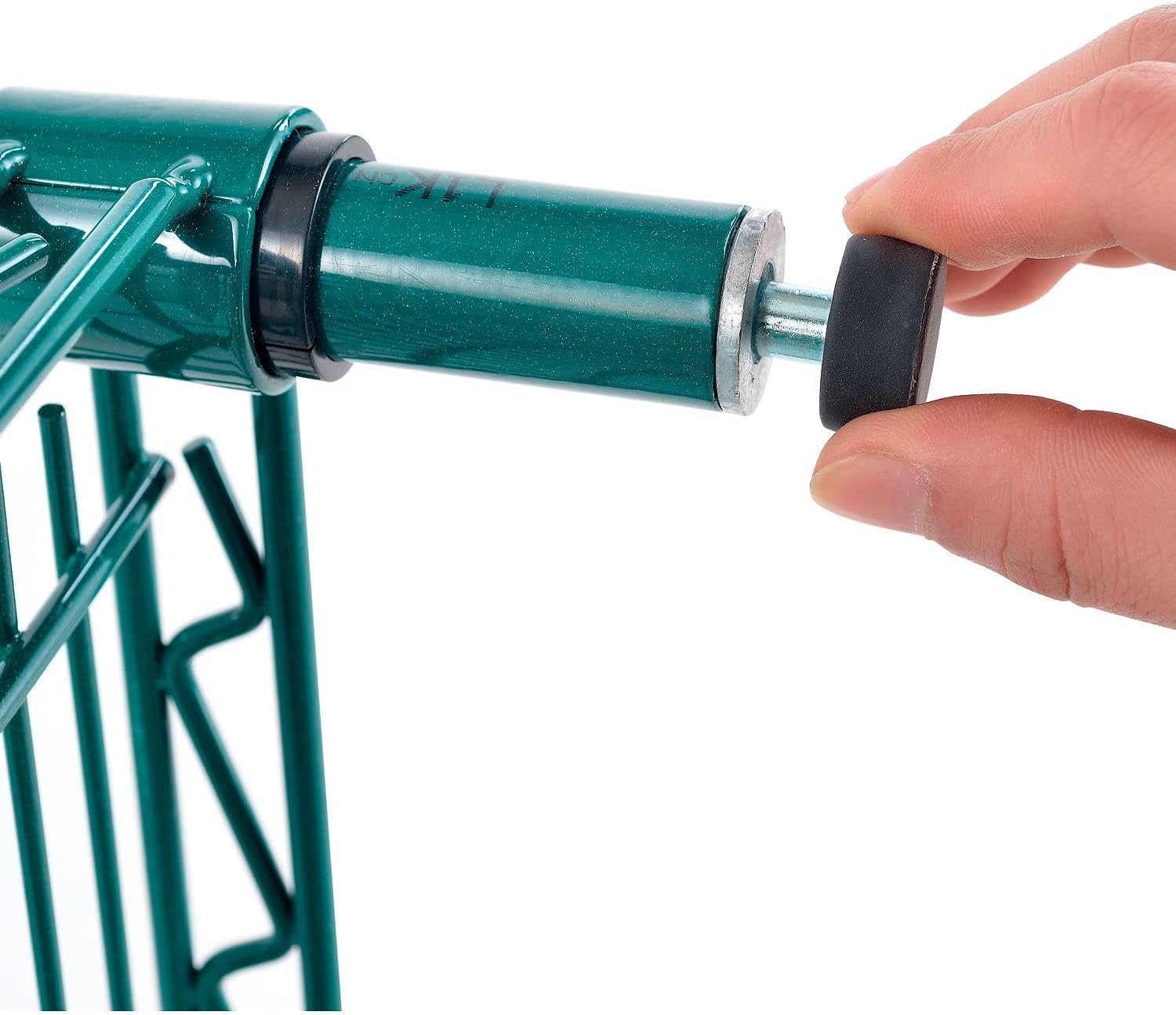 Close-up of a black plastic snap-on sleeve