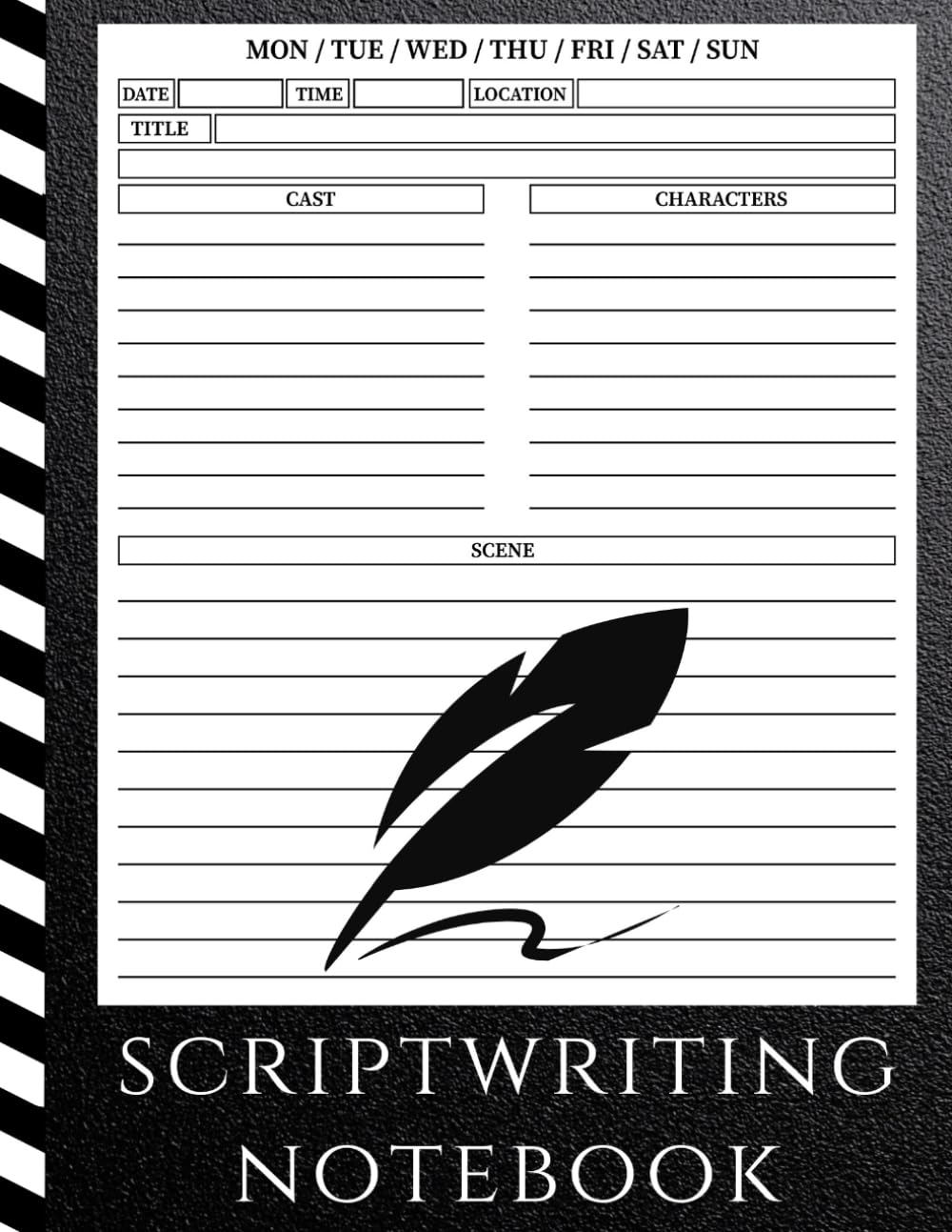 Scriptwriting Notebook: Screenplay Writing Journal To Keep Record Of ...