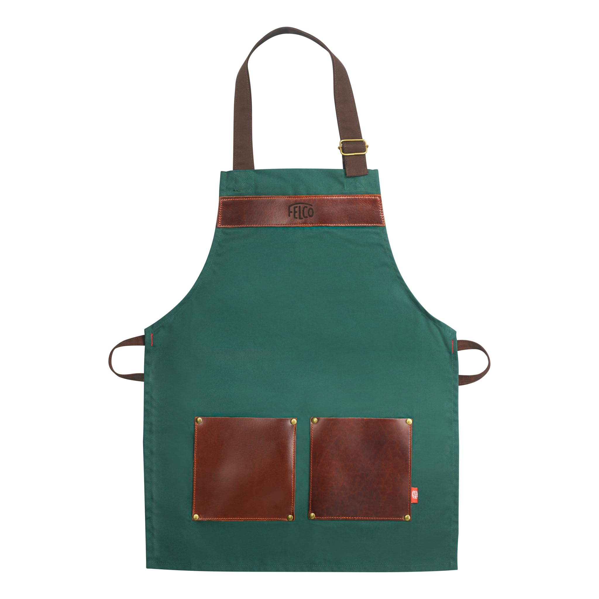 FELCO 490 KIDS – Kinder-Gartenschürze 4–10 Jahre, reißfestes Baumwollgewebe, wasser- und schmutzabweisend, Leder-Taschen, verstärkte Nähte, universelle Größe
