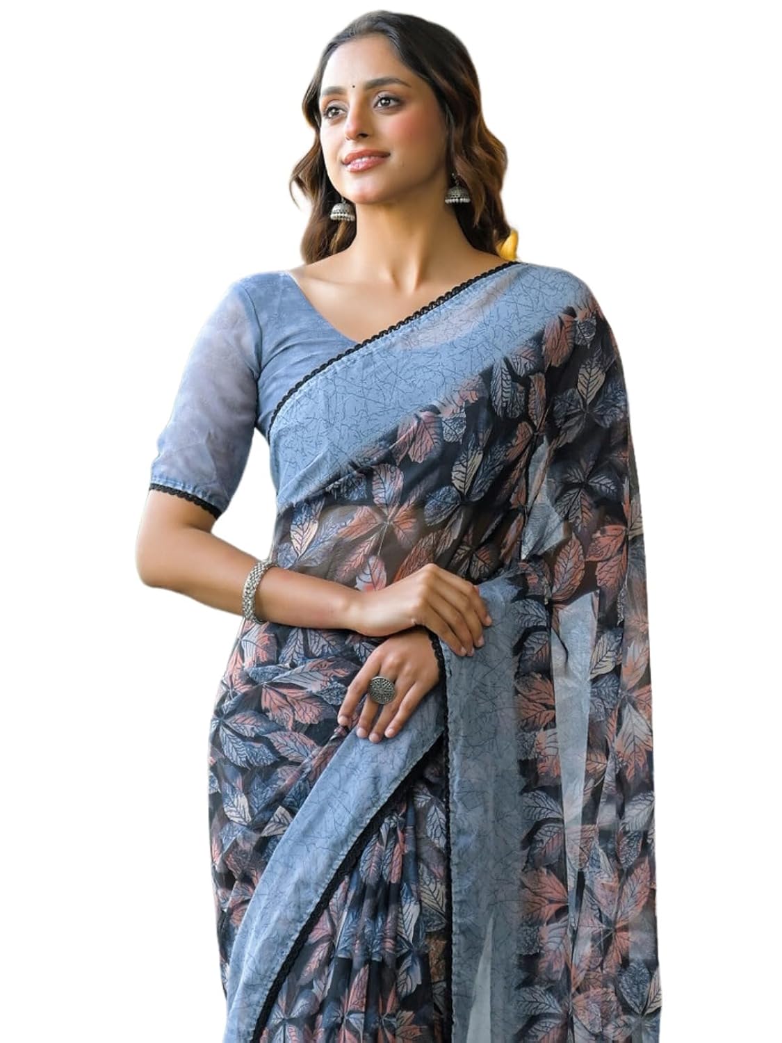 SAMAH Women's Chiffon Floral Printed Saree with Unstitched Blouse Piece - Review, Price and Buying Guide