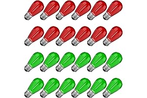 Red and Green Edison Bulbs: Festive Flair for Christmas Decorations