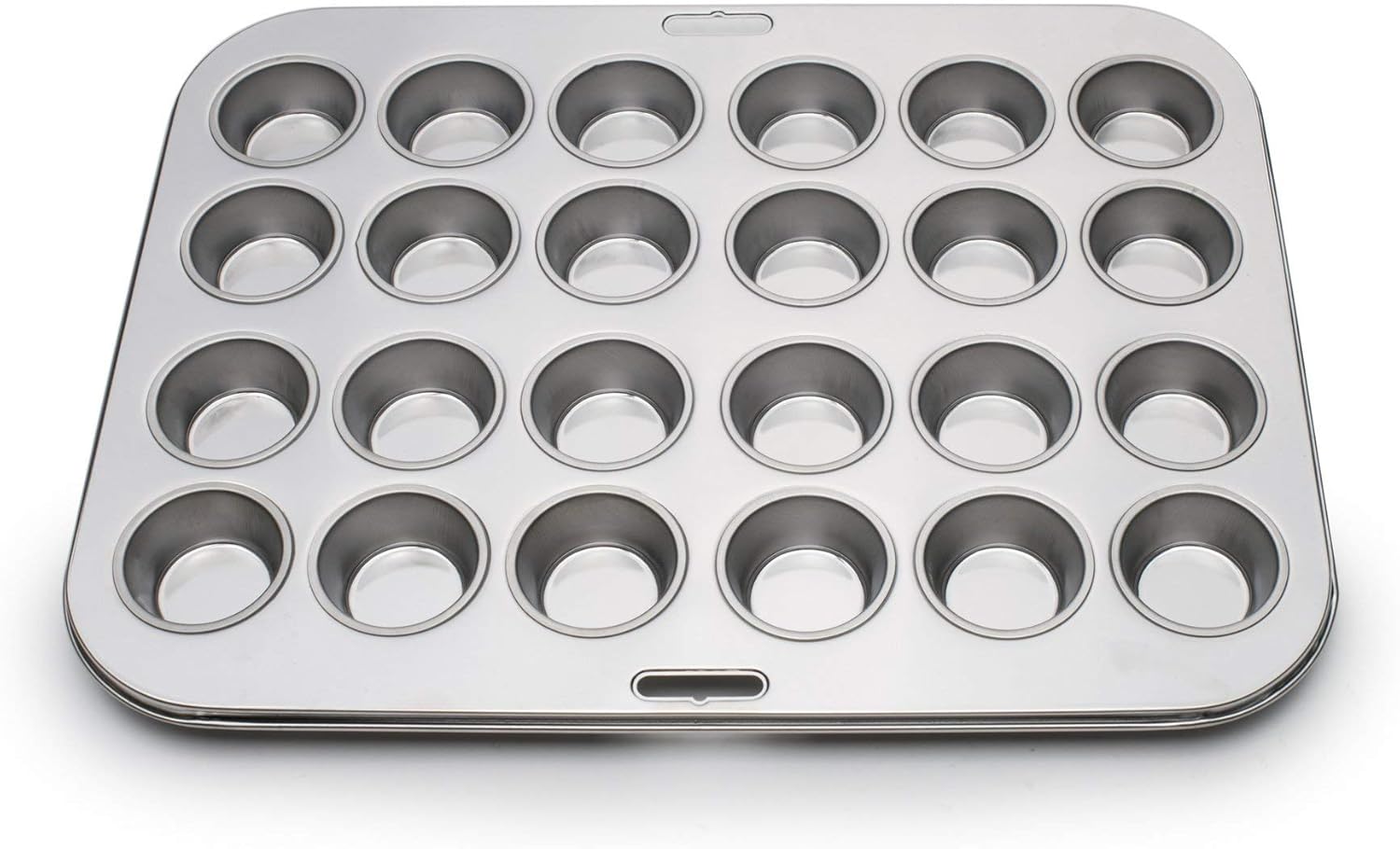 Fox Run Mini Muffin and Cupcake Pan, 24 Mini Cups, Stainless Steel Baking Pan, 10.5 x 13.75 x 1.5 inches,