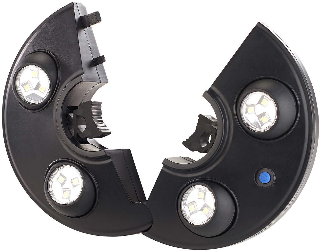 Luminea Luces para sombrillas - Lámpara de sombrilla: Súper Brillante Lámpara de Pantalla LED, 4 giratorios y Regulables focos, 200 lúmenes (sombrilla 220 lúmenes, Luz, Tienda)