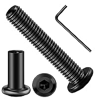 Vista 73 de Mywish M5 x 8mm 20 piezas de tornillos de cabeza plana con rosca hexagonal, pernos de acero inoxidable 304 para muebles con rosca completa, óxido