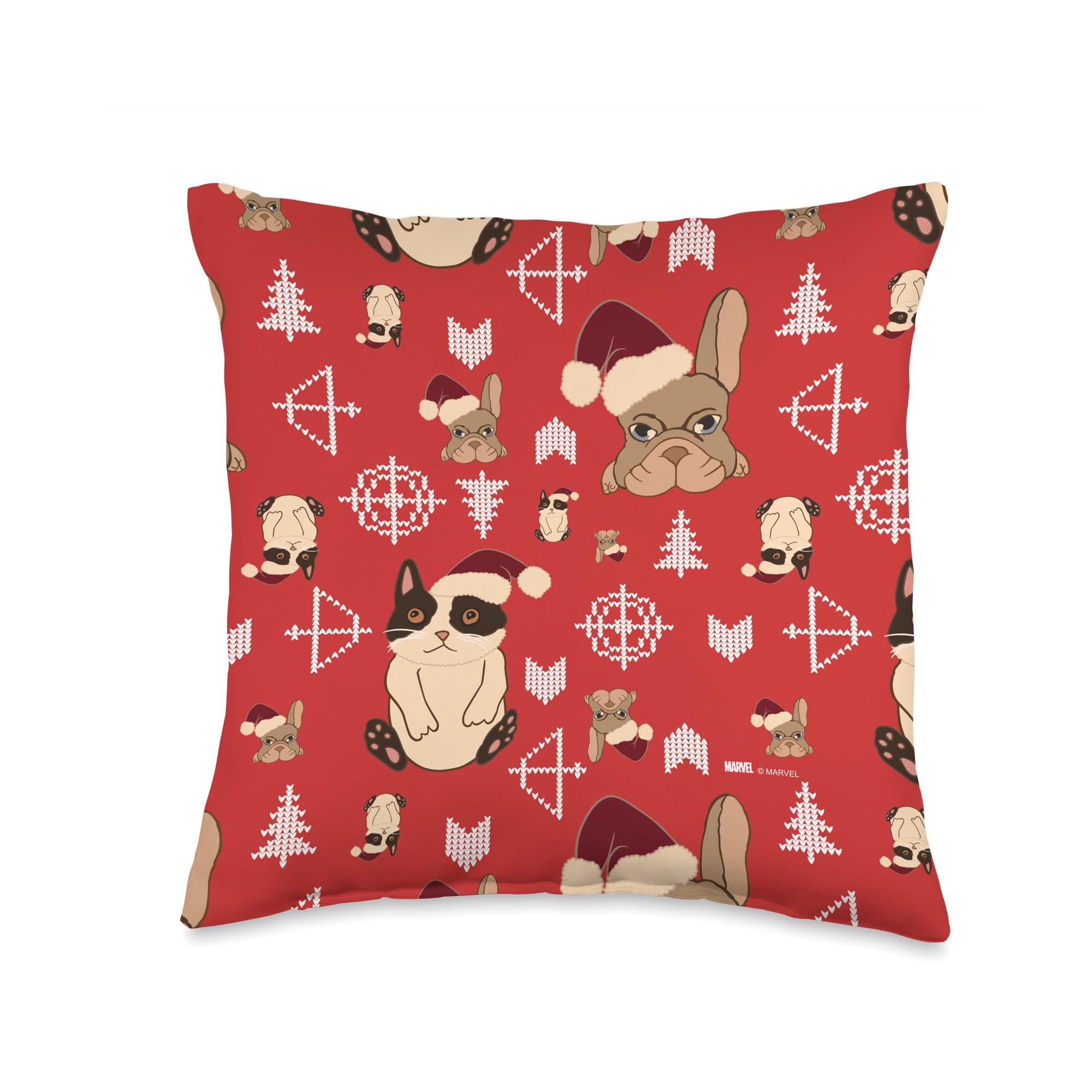 Coussin geek Marvel Hawkeye multicolore 16x16 parfait pour déco de Noël moche