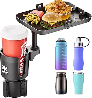 Car Cup Holder Expander Cup Holder Tray for Car Drink Holders Compatible with Yeti 20/26/30 oz Hydro Flasks 32/40 oz Detachable Tray Table