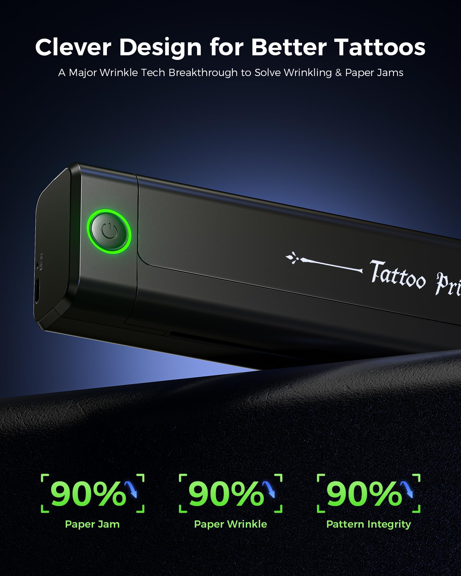 Veson H1 Termocopiadora Tattoo Bluetooth, Impresora Termica Tattoo Profesional Compatible con Phone y Tablet, Stencil Impresora para Tatuajes con 10pcs Termocopiadora Tatuaje Papel de Tatuaje