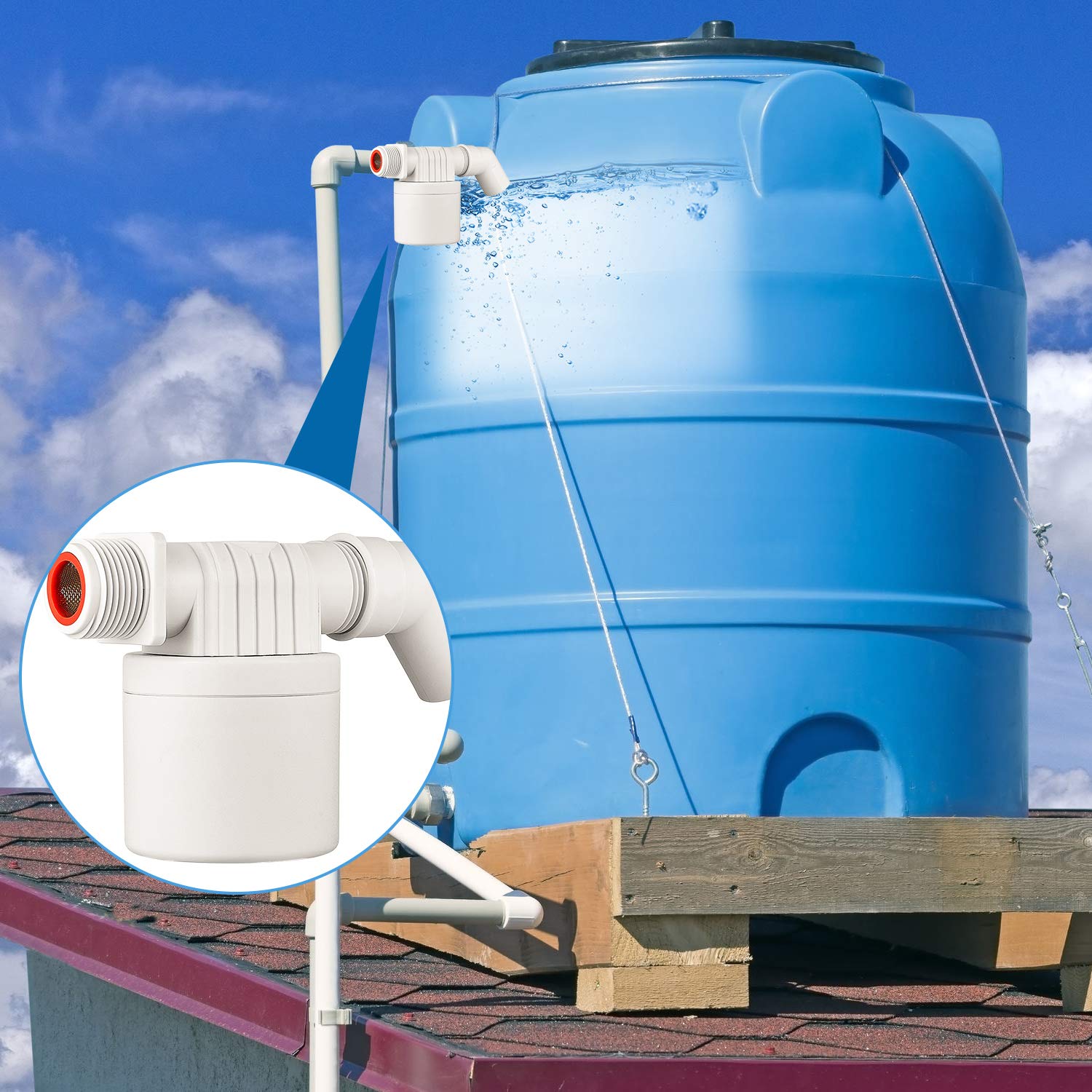 Exclusive Discount 60% Price 2 Pieces 3/4 Inch Water Float Valve Automatic Control Water Level Valve Water Tower Tank Float Valve with 2 PTFE Thread Seal Tapes, 2 Stainless Steel Filter and 2 Outlet Faucet Free Shipping Over $50 2 Pieces 3/4 Inch Water Float Valve Automatic Control Water Level Valve Water Tower Tank Float Valve with 2 PTFE Thread Seal Tapes, 2 Stainless Steel Filter and 2 Outlet Faucet