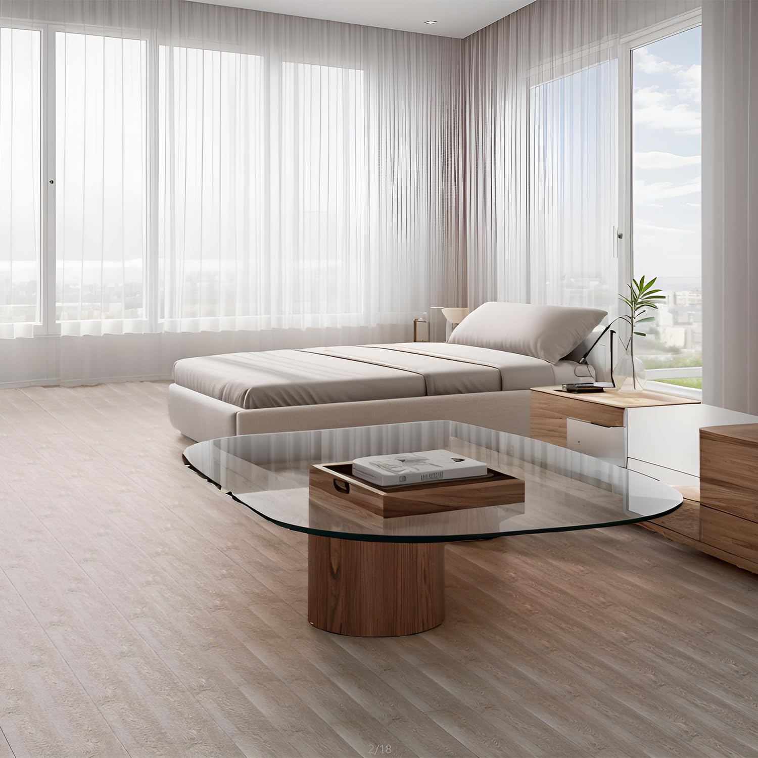 Rivestimento per pavimento in PVC autoadesivo, 91,5 cm x 15,2 cm x 1,5 mm, 10 m²/70 piastrelle, impermeabile, effetto legno, per cucina, bagno, rovere bianco