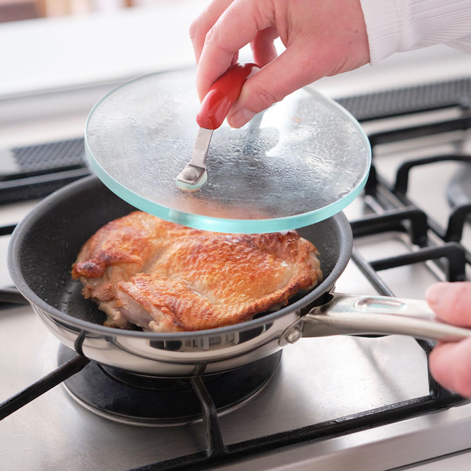 Amazon.co.jp: マイヤー(Meyer) フライパンプレス RED 18cm : ホーム