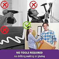 Vista 6 de Cinta adhesiva de doble cara resistente, extra grande, cinta de montaje nano resistente y transparente, tiras de montaje multiusos para colgar