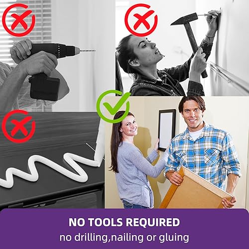 Miniatura 6 de Cinta adhesiva de doble cara resistente, extra grande, cinta de montaje nano resistente y transparente, tiras de montaje multiusos para colgar