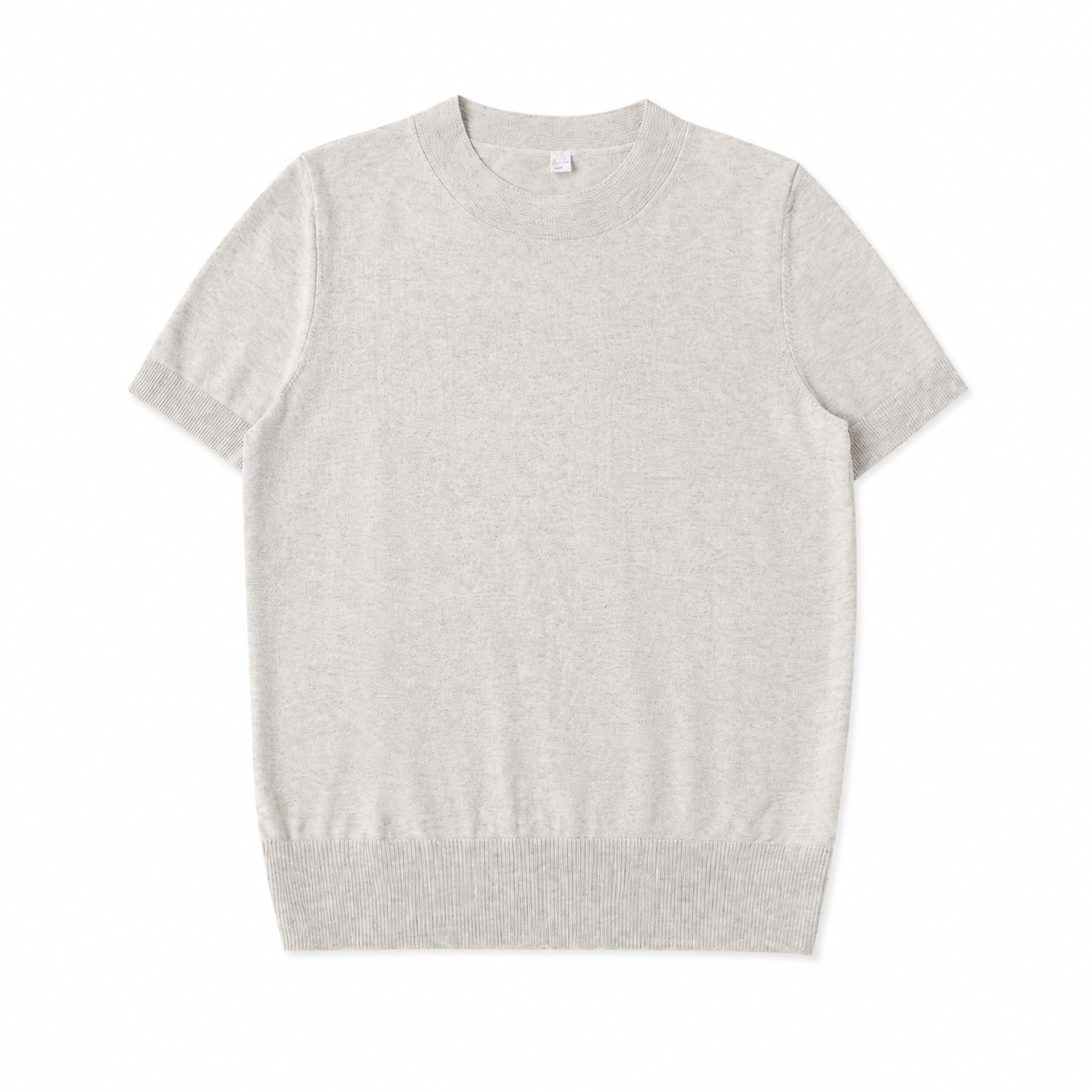 Camiseta Mujer Algodón con Ajuste lgado y Cuello Redondo Tejido Suave y Fresco Que Disimula Imperfecciones Acuado para el Uso y Reuniones Semicasuales Durante el Otoño.