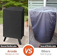 Vista 4 de Arcedo Cubierta de ahumador eléctrico de 40 pulgadas para ahumador Masterbuild, cubierta de parrilla impermeable resistente al agua, cubierta