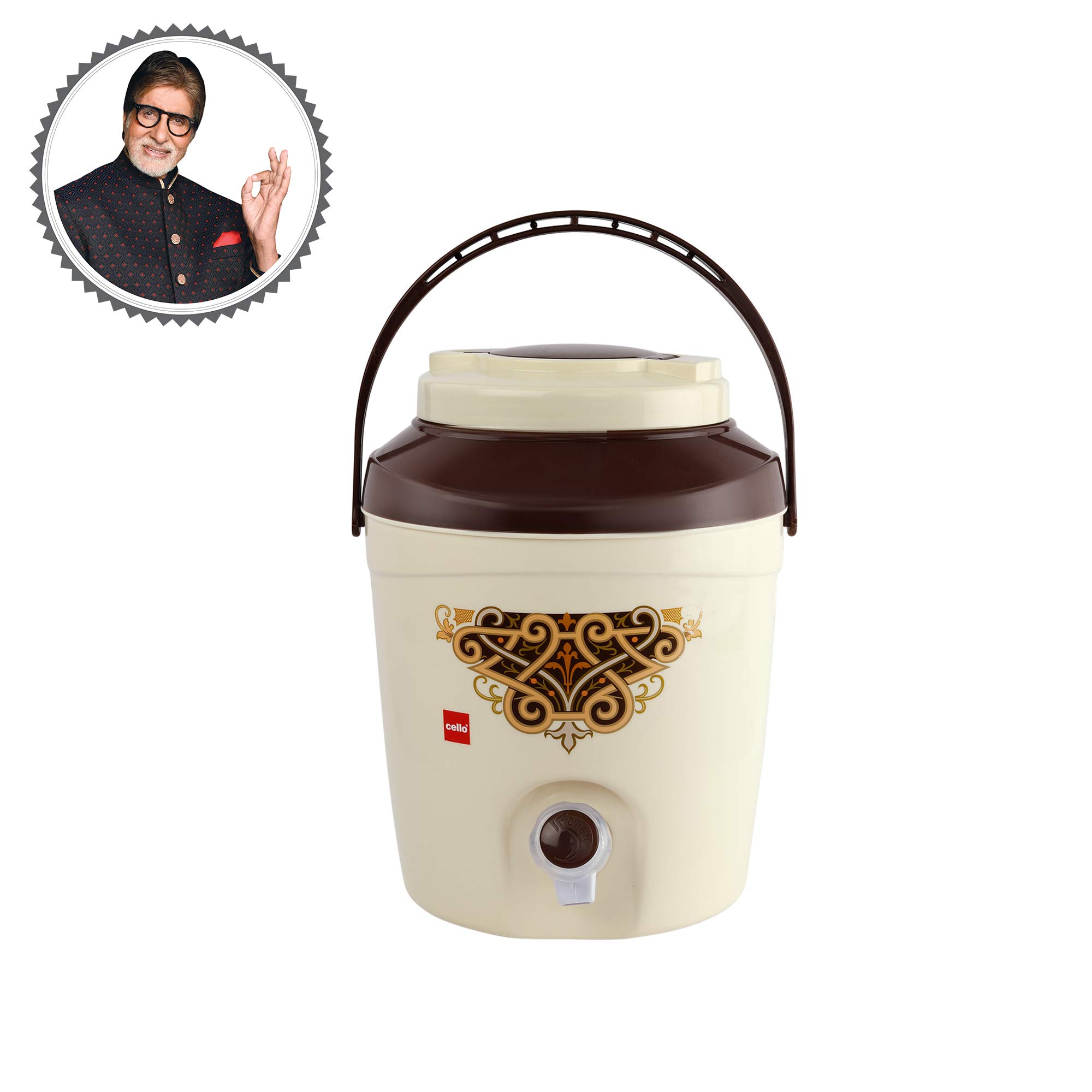 Cello Atlas Insulated Water Jug - 5L, Leak-Proof -2