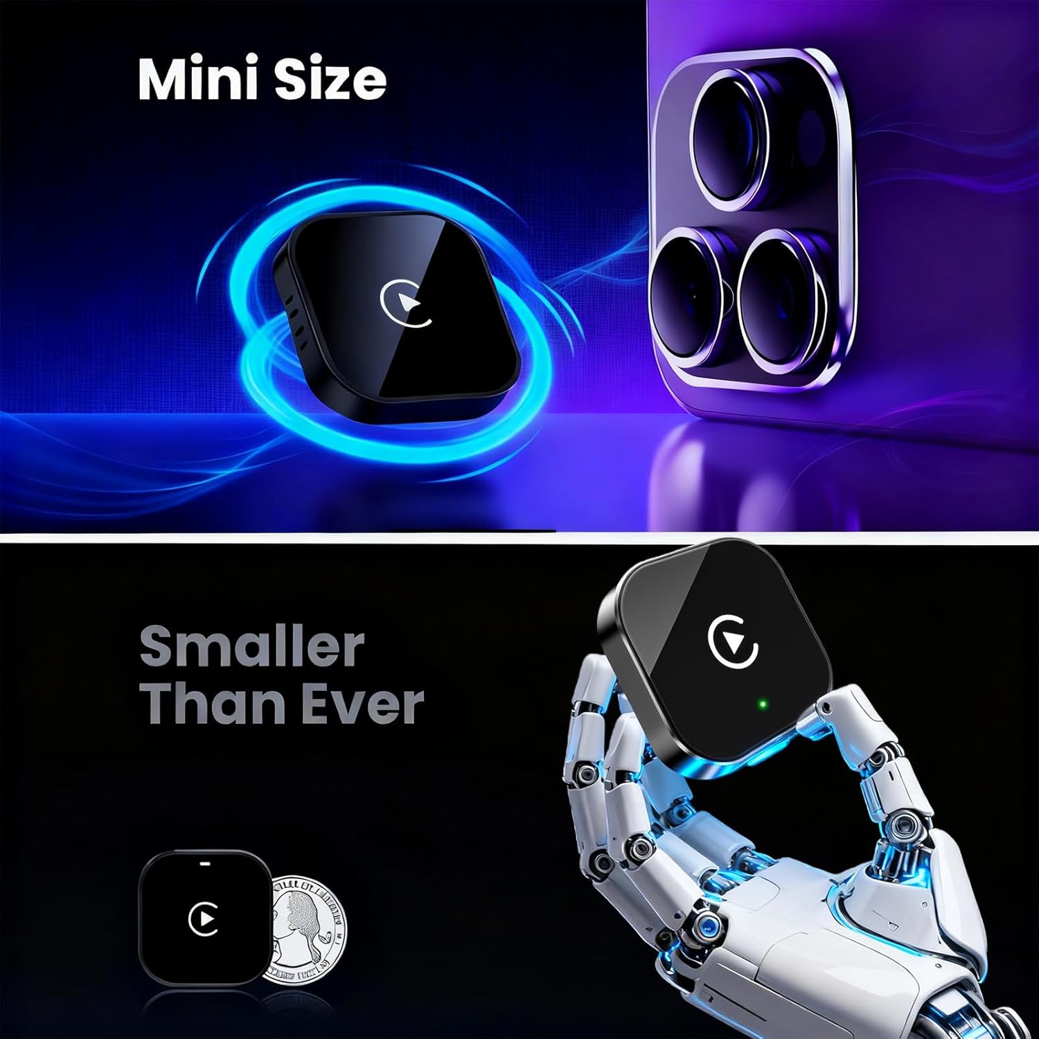 Yizro Wireless CarPlay Adapter for Apple iPhone & Android, 2-in-1 Adapter Convert Wired to Wireless Dongle - Image 8