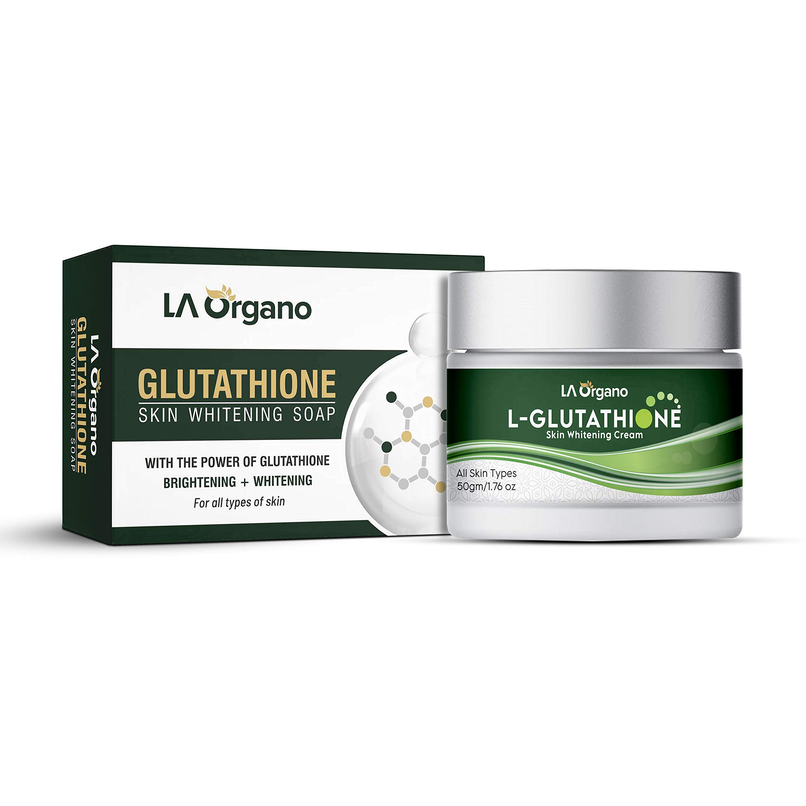 la organo glutathione skin whitening cream Buy LA Organo Glutathione Cream, 50g & Glutathione Soap (Pack of 2) | {{ product.country }