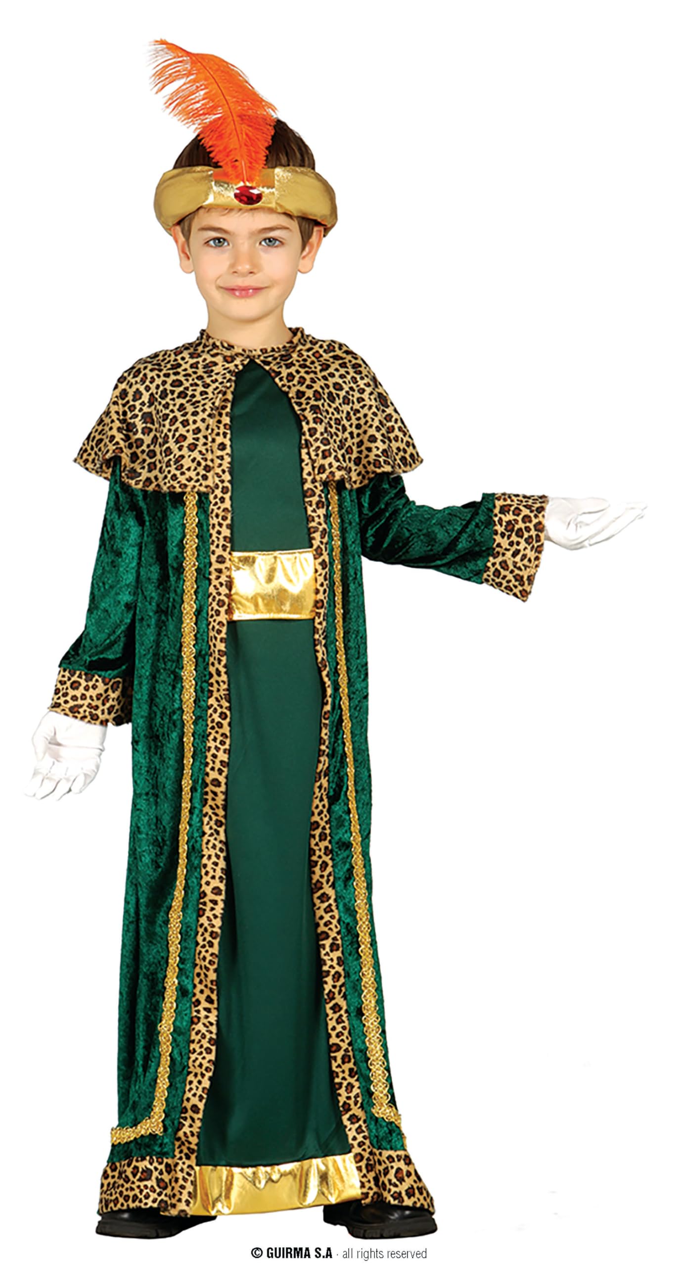 FIESTAS GUIRCA Child King Melchior Wise Man 7-9 years Nativity Fancy Dress Party Outfit