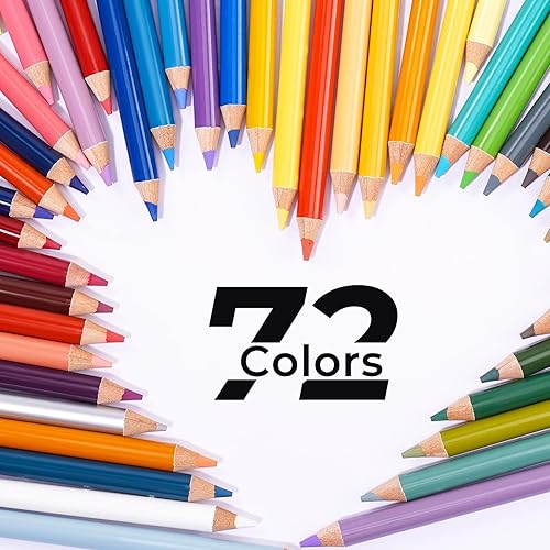 Miniatura 10 de Arrtx Juego de lápices de colores profesionales, 126 lápices de colores de núcleo suave para dibujar, mezclar y sombra, suministros de arte de