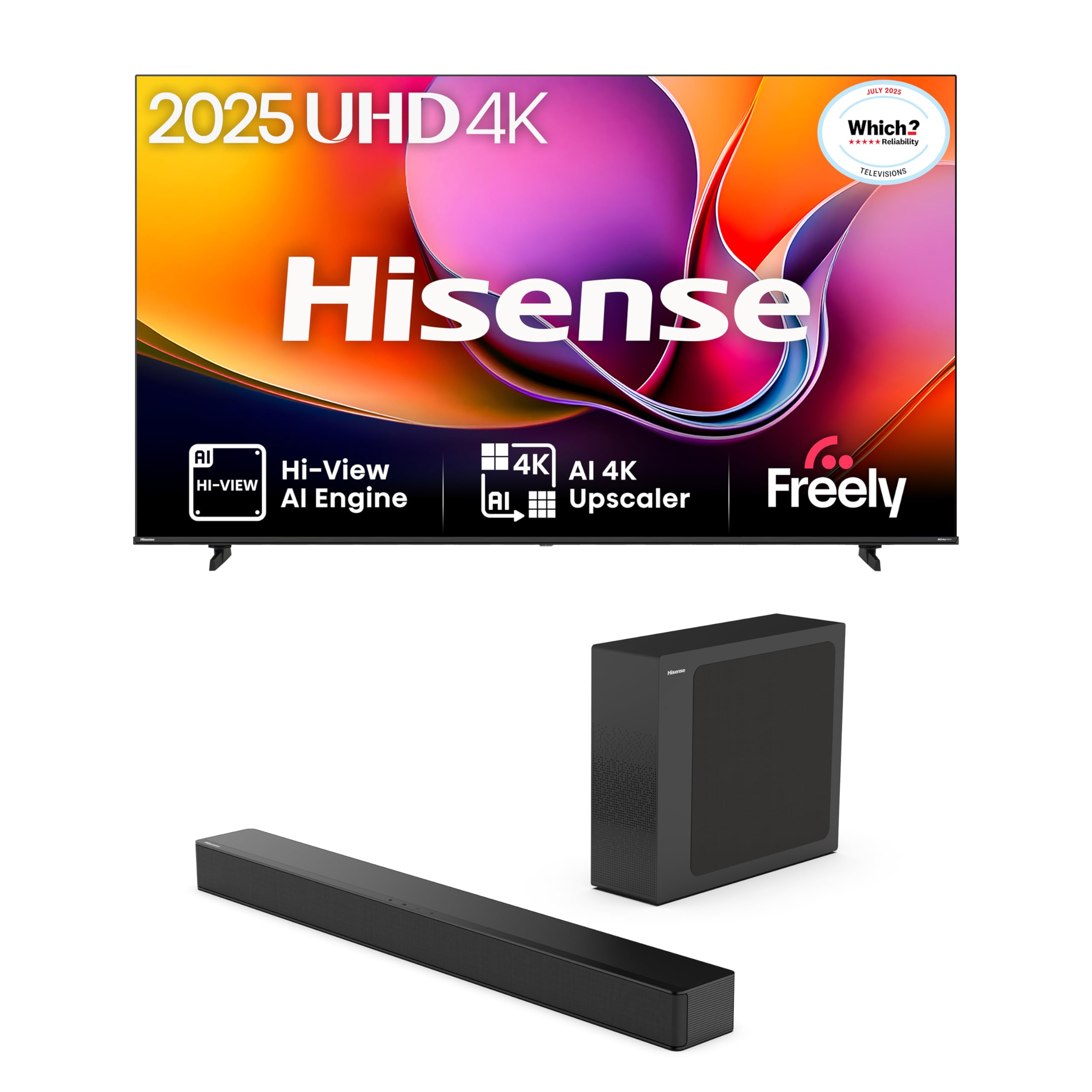 Hisense 43" 43A6QTUK 4K Ultra HD Smart TV AI TV - 4K UHD, Hi-View AI Engine, Precision Colour, AI Smooth Motion, Sports Mode with Freely, Disney +, YouTube, Netflix — view 20