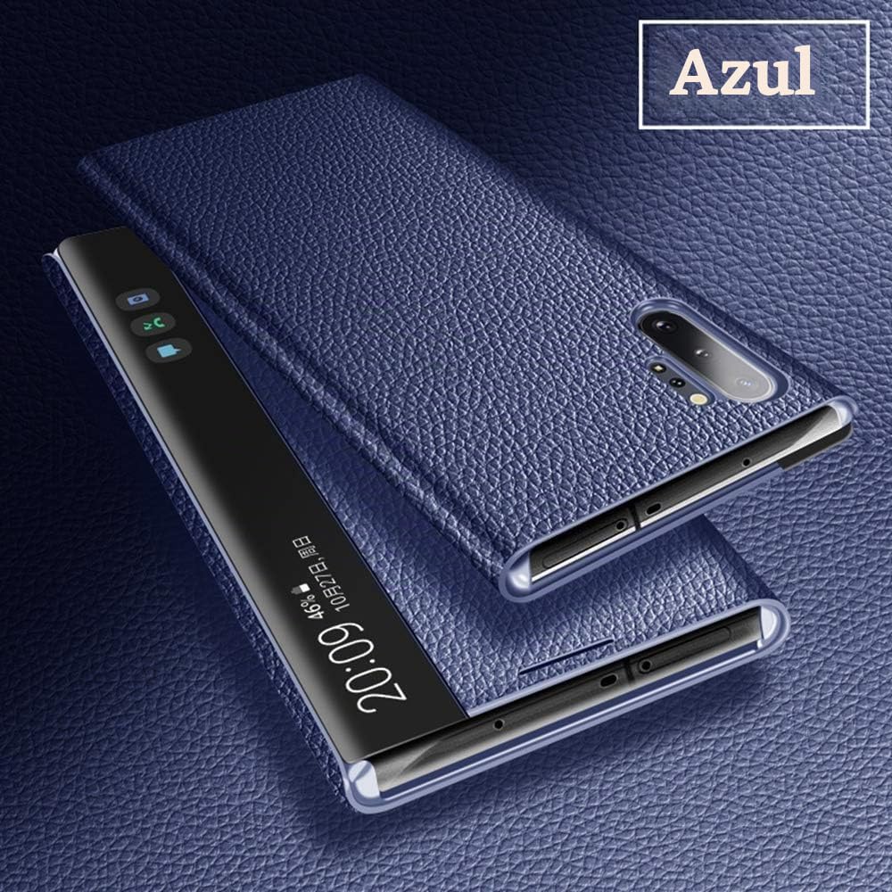 Funda de Cuero Inteligente para Samsung Galaxy Note 10+. Voltear/Suspender/Responde la Llamada de Forma Inteligente/Carcasa de Telefono Note10 Plus