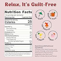 Vista 2 de Craftmix Black Cherry Old Fashioned - Mezclador de bebidas de cóctel y mocktail, Skinny Mixes - Paquetes saborizantes de agua hechos con fruta real