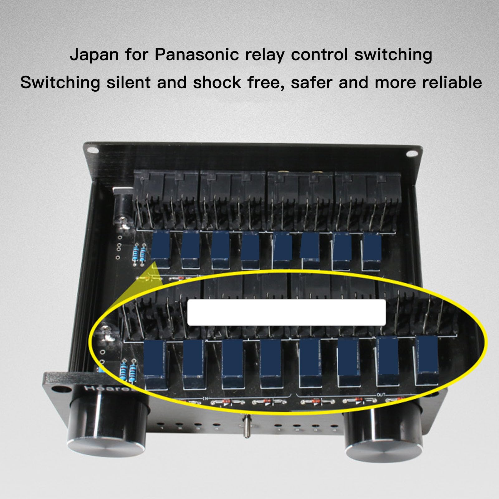 Conmutador de Sonido HiFi 4 en 4 Salidas, Doble Canal, Enchufe Chapado en Oro, Conmutador de Fuente de Señal de Sonido Silencioso sin Pérdidas, para Señal Estéreo 2,0 L/R