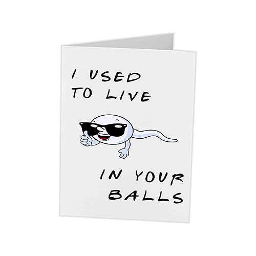 pix Handmade Fathers Day Cards From Daughter Funny fathers day card for dad i used to live in your balls funny hilarious cards custom print personalized for first father from son daughter