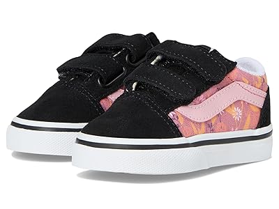 Vans Kids Old Skool V (Infant/Toddler) Kids Shoes Pressed Floral Mauvewood : 6 Toddler M, Canvas
