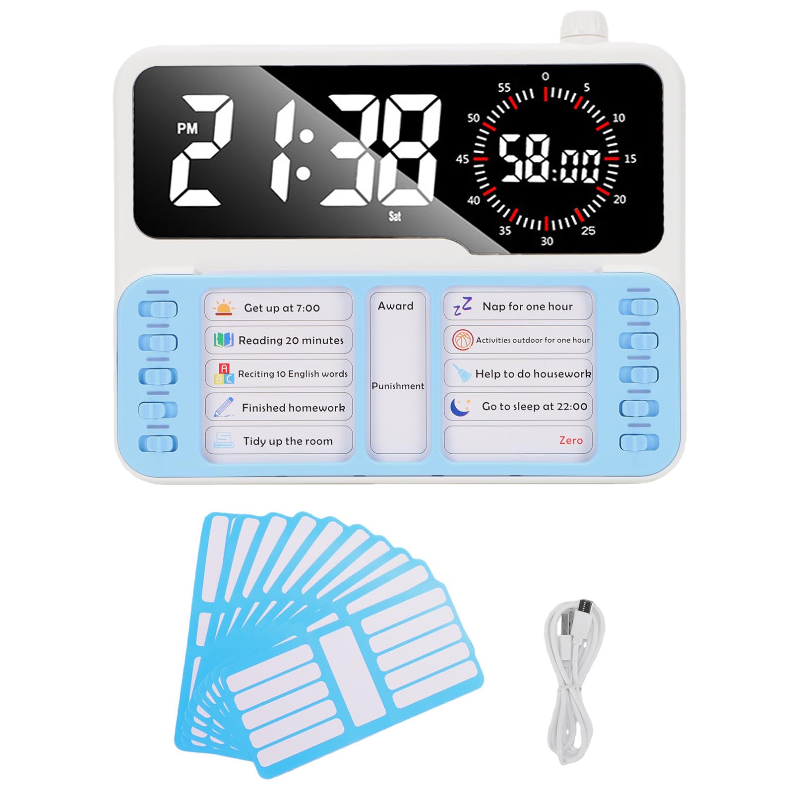 LICAEVEY Visueller Timer mit Aufgabenplan für Zuhause Klassenzimmer