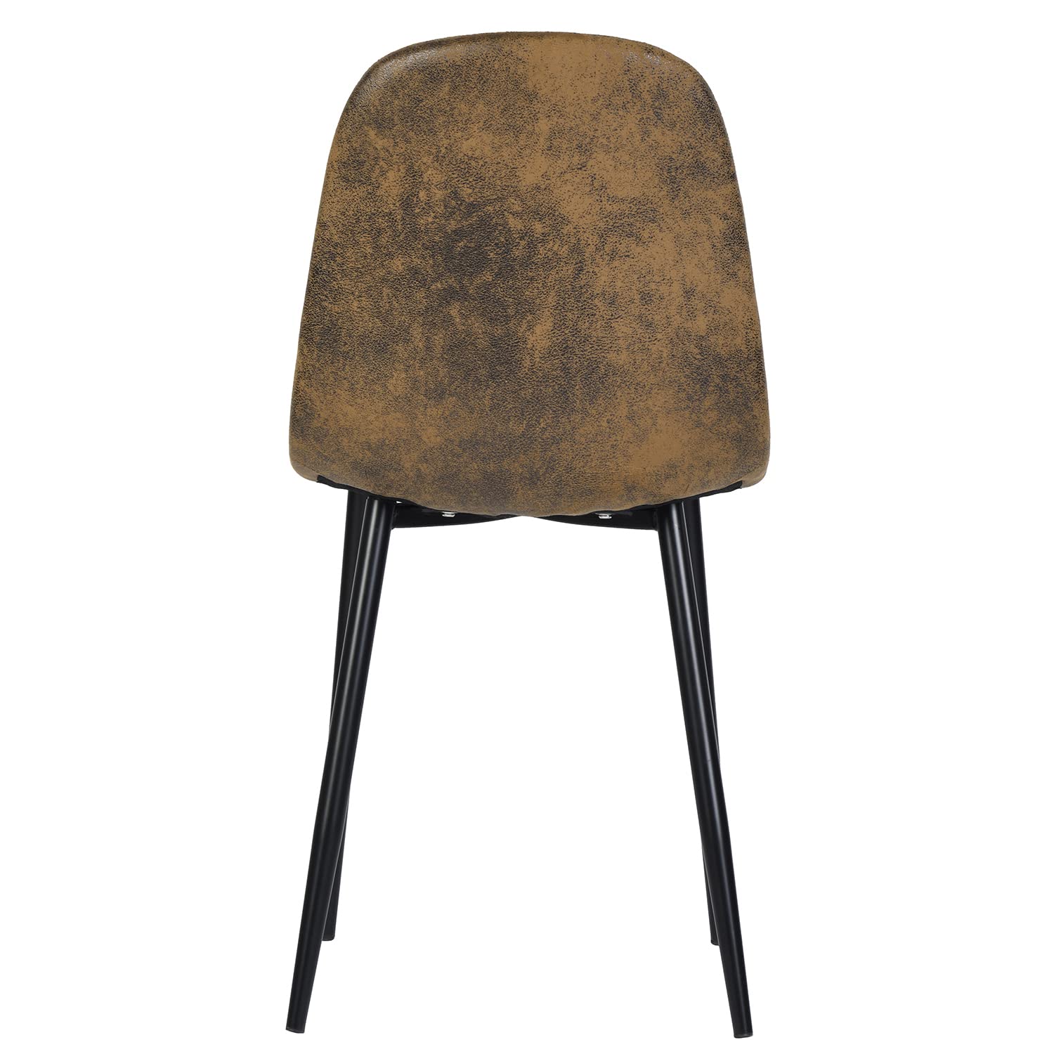 FurnitureR 4 PCS Chaises de Salles de Réunion en Suède, Chaise Marron, Design Contemporain, Matériau en Métal Durable, pour Bureau ou Maison, Élégance et Confort