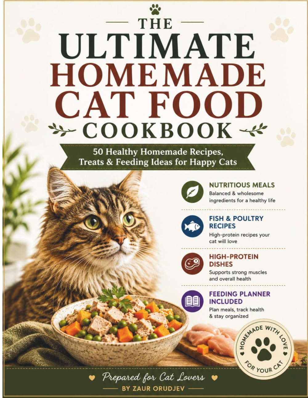 THE ULTIMATE HOMEMADE CAT FOOD COOKBOOK: 50 Healthy Homemade Recipes, Treats & Feeding Ideas for Happy Cats