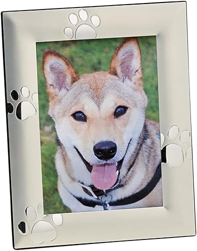 Miniatura 3 de Regalos creativos internacionales 24159cachorro huella Marco para fotos, 5" x 7", color plateadoP, Plateado, 4" x 6"