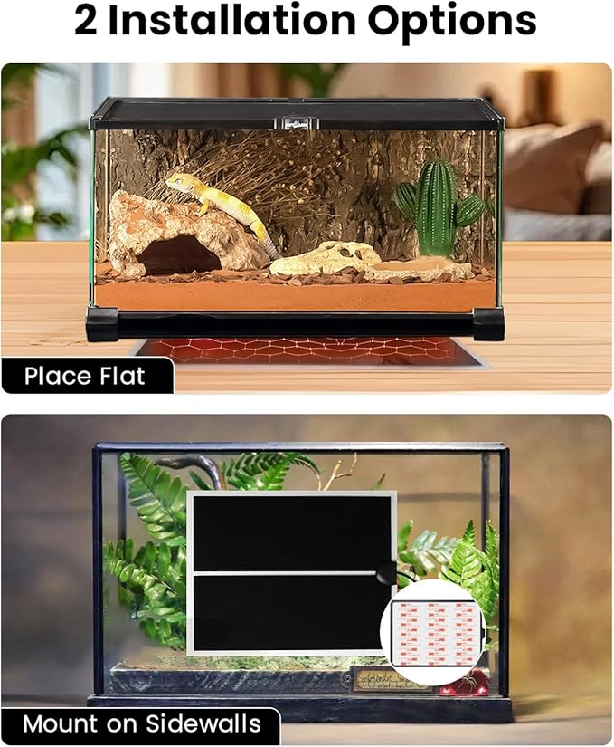 Almohadilla Térmica para Terrario MQ 7W con Termómetro LCD miniatura 6