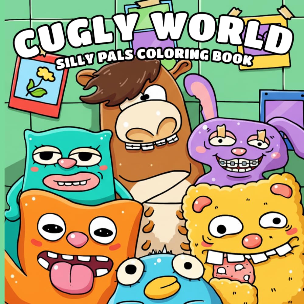 Cugly World Coloring Book: Cozy Odd Creature Coloring Pages with Silly Daily Life Scenes, Quirky Monster Friends for Kids and Teens to Relax & Enjoy Creative Fun