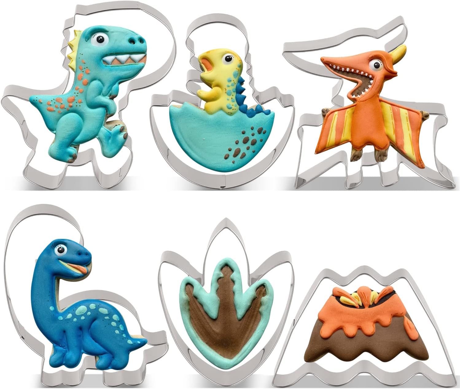 Buy LILIAO Cute Dinosaur Cookie Cutter Set 6 Piece Trex