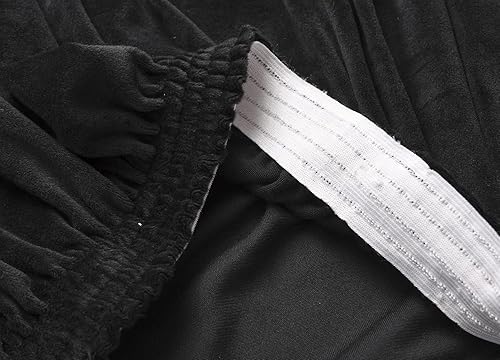 Vista 13 de MIFXIN Funda de terciopelo para silla con respaldo de ala, elástica, lavable, protector de asiento para comedor, banquete, decoración de fiesta