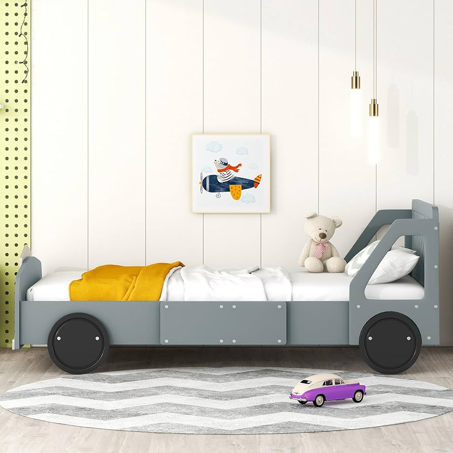 Amazon.com: Harper & Bright Designs Twin Size Car-Shaped Bed