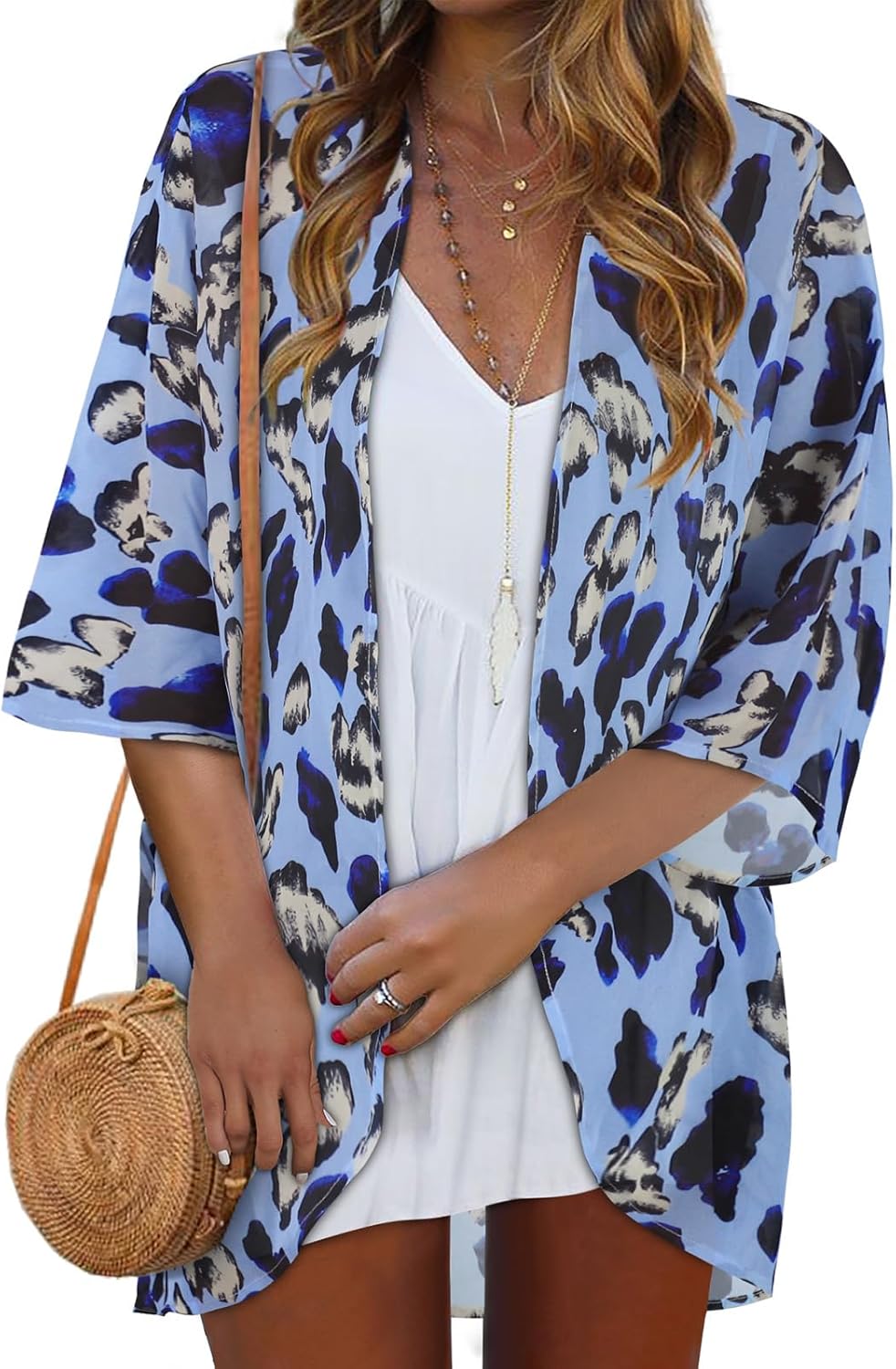 Blue Yellow Leopard Print
