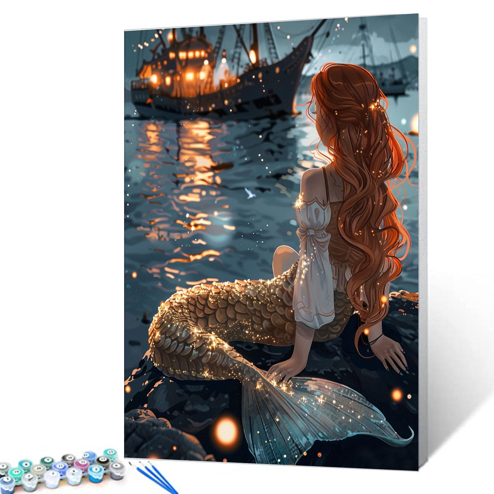 Amazon.com: Tucocoo Sea-Maid Paint by Number Welcome Mermaid Girl