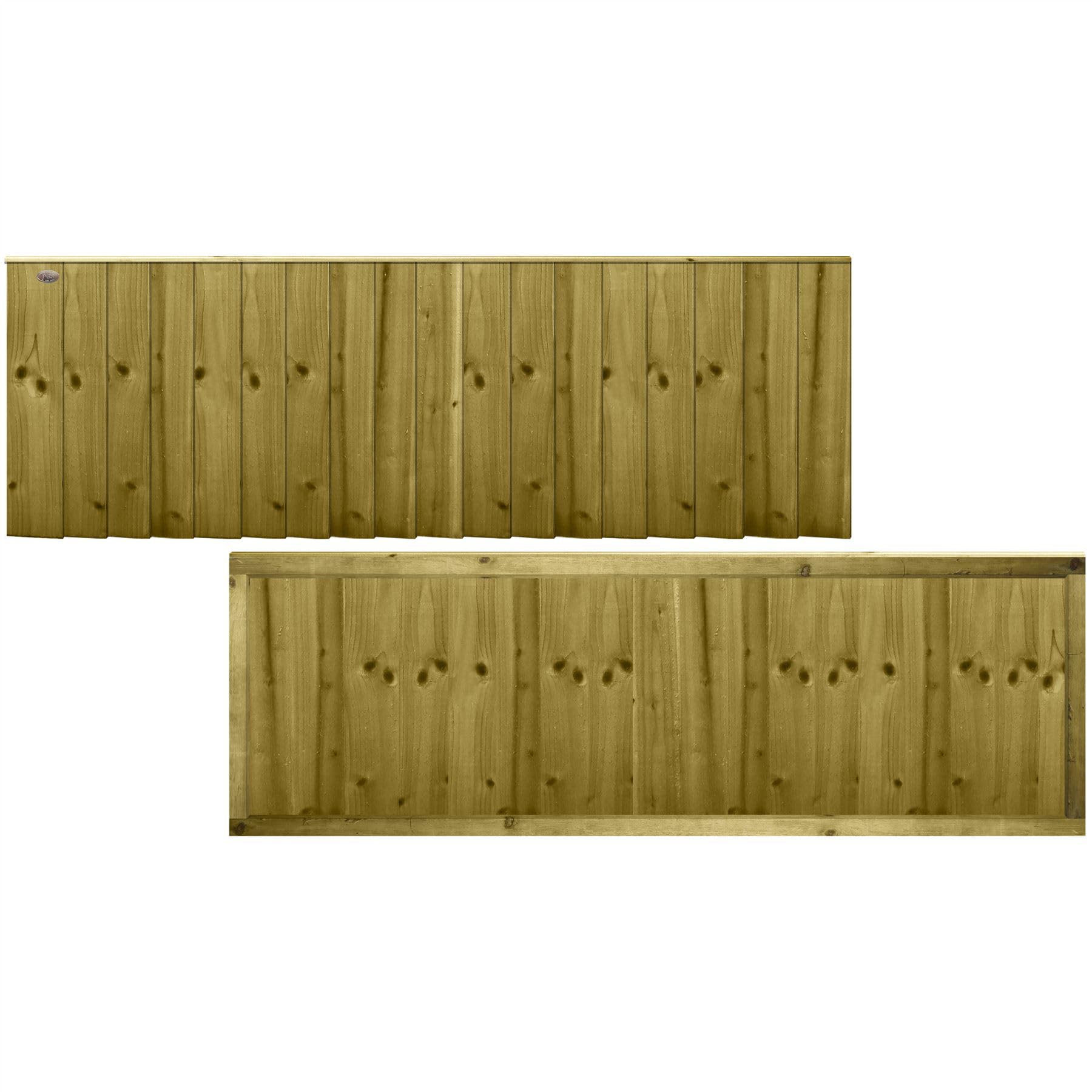 Premier Garden Supplies Pressure Treated (Tanalised) Flat Top Feather Edge Fence Panel, 6Ft X 2Ft Fully Framed Wooden Topper Extension | Heavy Duty Treated Closeboard Fencing, Ideal For Any Garden Perimeter (Wide: 182Cm X High: 60Cm)