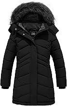 ZSHOW Girls' Winter Coat Insulated Long Quilted Puffer Jacket Warm Hooded Parka Snow Coats