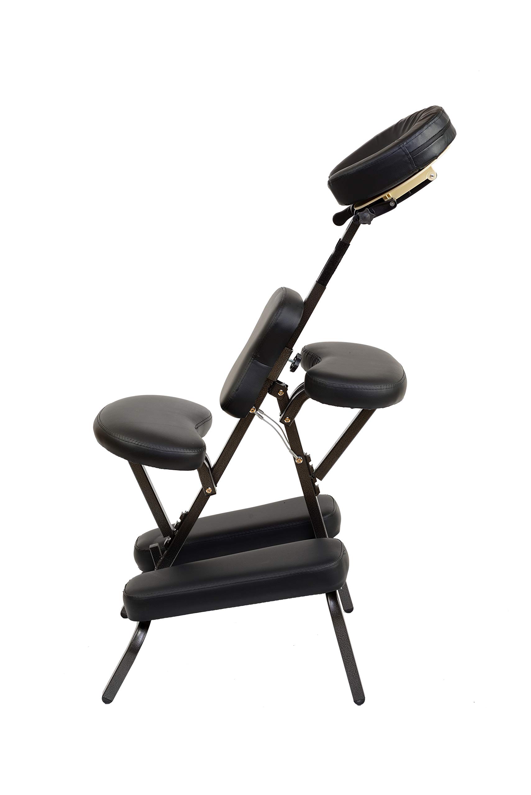 Sillón de Masaje Plegable y Portátil Negro con Bolsa de Transporte